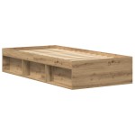 vidaXL Cadru de pat fără saltea Stejar Artisan 75x190cm Lemn prelucrat