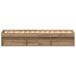 vidaXL Cadru de pat fără saltea Stejar Artisan 75x190cm Lemn prelucrat