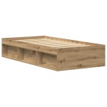 vidaXL Cadru de pat fără saltea Stejar Artisan 75x190cm Lemn prelucrat