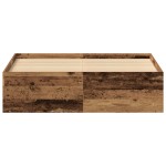 vidaXL Cadru de pat fără saltea Lemn vechi 135x190cm Lemn prelucrat