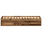 vidaXL Cadru de pat fără saltea Lemn vechi 135x190cm Lemn prelucrat