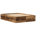 vidaXL Cadru de pat fără saltea Lemn vechi 135x190cm Lemn prelucrat