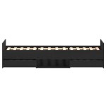vidaXL Cadru de pat cu sertar Stejar negru 90 x 200 cm Lemn compozit vidaXL Cadru de pat cu sertar Stejar negru 90 x 200 cm Lemn compozit