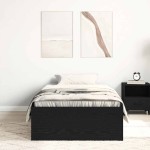 vidaXL Cadru de pat fără saltea Stejar negru 90x200 cm Lemn prelucrat vidaXL Cadru de pat fără saltea Stejar negru 90x200 cm Lemn prelucrat