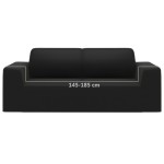 vidaXL Husă elastică pentru canapea cu 2 locuri negru poliester jerseu vidaXL Husă elastică pentru canapea cu 2 locuri negru poliester jerseu