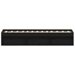 vidaXL Cadru de pat fără saltea Stejar negru 100x200 cm Lemn prelucrat vidaXL Cadru de pat fără saltea Stejar negru 100x200 cm Lemn prelucrat