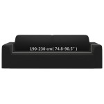 vidaXL Husă elastică pentru canapea cu 3 locuri poliester jersey negru vidaXL Husă elastică pentru canapea cu 3 locuri poliester jersey negru