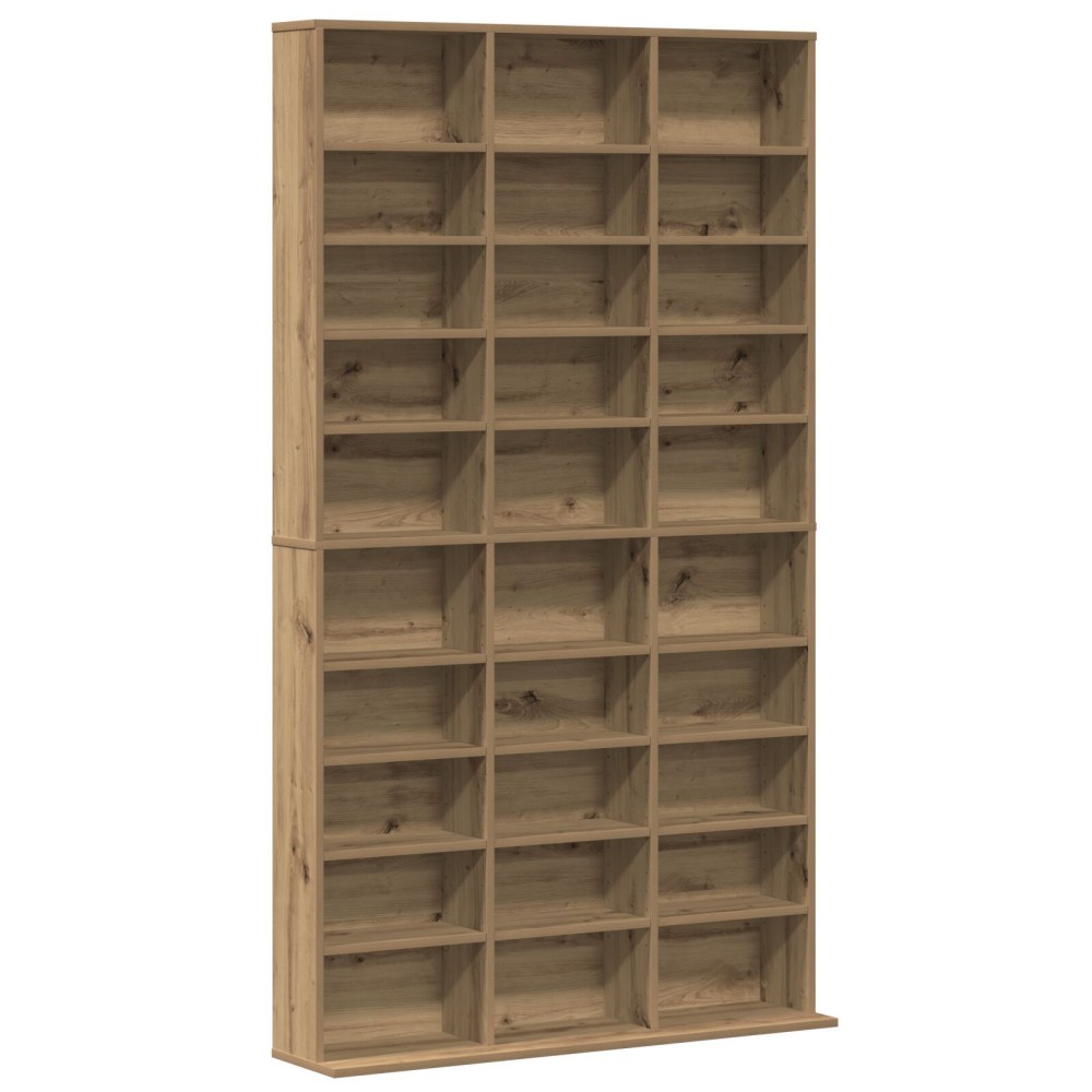 vidaXL Dulap pentru CD-uri din Stejar Artistic - 101x23x177.5 cm Fabricat din Lemn Ingineresc