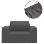 vidaXL Husă elastică pentru canapea poliester jersey antracit vidaXL Husă elastică pentru canapea poliester jersey antracit