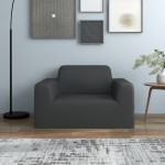 vidaXL Husă elastică pentru canapea poliester jersey antracit vidaXL Husă elastică pentru canapea poliester jersey antracit