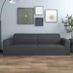 vidaXL Husă elastică pentru canapea 3 locuri poliester jersey antracit vidaXL Husă elastică pentru canapea 3 locuri poliester jersey antracit