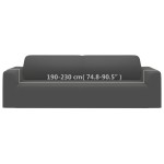 vidaXL Husă elastică pentru canapea 3 locuri poliester jersey antracit vidaXL Husă elastică pentru canapea 3 locuri poliester jersey antracit