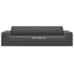 vidaXL Husă elastică pentru canapea 4 locuri poliester jersey antracit vidaXL Husă elastică pentru canapea 4 locuri poliester jersey antracit