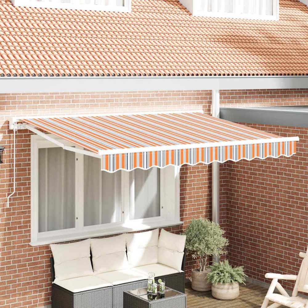 vidaXL Cortina Retractabilă Dungă Multicolor 250x200 cm țesătură