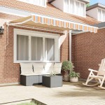 vidaXL Cortina Retractabilă Dungă Multicolor 250x200 cm țesătură