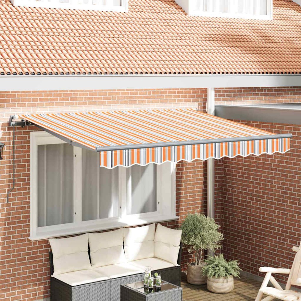 vidaXL Cortina Retractabilă Manual Dungă Multicolor 250 x 200 cm