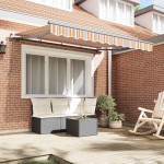 vidaXL Cortina Retractabilă Manual Dungă Multicolor 250 x 200 cm vidaXL Cortina Retractabilă Manual Dungă Multicolor 250 x 200 cm