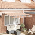 vidaXL Cortina Retractabilă Dungă Multicolor 250 x 200 cm vidaXL Cortina Retractabilă Dungă Multicolor 250 x 200 cm