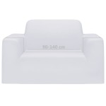 vidaXL Husă elastică pentru canapea, poliester jersey, alb vidaXL Husă elastică pentru canapea, poliester jersey, alb