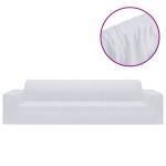 vidaXL Husă elastică pentru canapea cu 4 locuri poliester jersey alb vidaXL Husă elastică pentru canapea cu 4 locuri poliester jersey alb