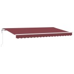 vidaXL Cortina Retractabilă Burgundy 350 x 200 cm