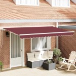 vidaXL Cortina Retractabilă Burgundy 350 x 200 cm