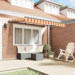 vidaXL Cortina Retractabilă Multicolour 350 x 200 cm