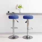 vidaXL Scaune de bar, 2 buc., albastru, material textil vidaXL Scaune de bar, 2 buc., albastru, material textil