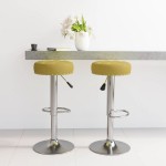 vidaXL Scaune de bar, 2 buc., verde, material textil vidaXL Scaune de bar, 2 buc., verde, material textil