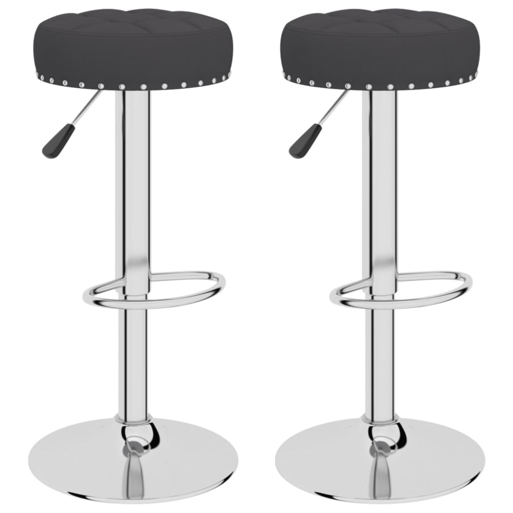 vidaXL Scaune de bar, 2 buc., negru, material textil