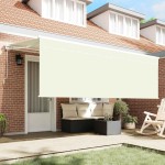 vidaXL Cortina Retractabilă Crem 400 x 200 cm țesătură vidaXL Cortina Retractabilă Crem 400 x 200 cm țesătură