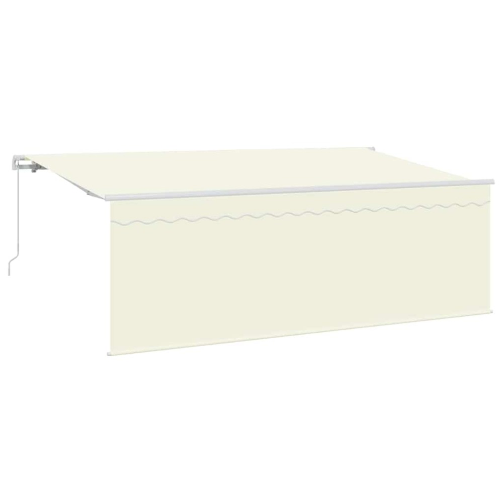 vidaXL Cortina Retractabilă Manual Crem și alb 400 x 200 cm