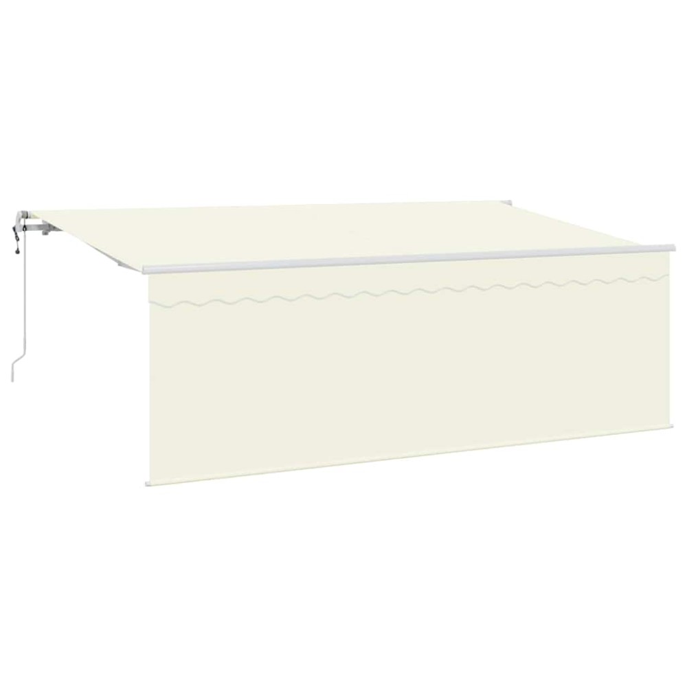 vidaXL Cortina Retractabilă Crem și alb 400 x 200 cm