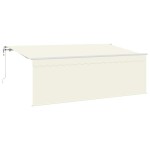 vidaXL Cortina Retractabilă Crem și alb 400 x 200 cm