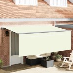 vidaXL Cortina Retractabilă Crem și Antracit și Marron 400 x 200 cm