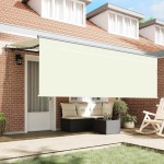 vidaXL Cortina Retractabilă Crem și Antracit și Marron 400 x 200 cm