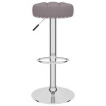 vidaXL Scaune de bar, 2 buc., gri taupe, material textil