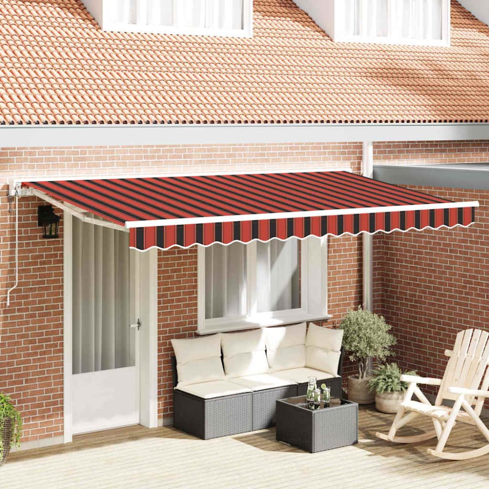 vidaXL Cortina Retractabilă Dungă Multicolor 400x200 cm țesătură