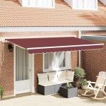vidaXL Cortina Retractabilă Burgundy 400 x 200 cm