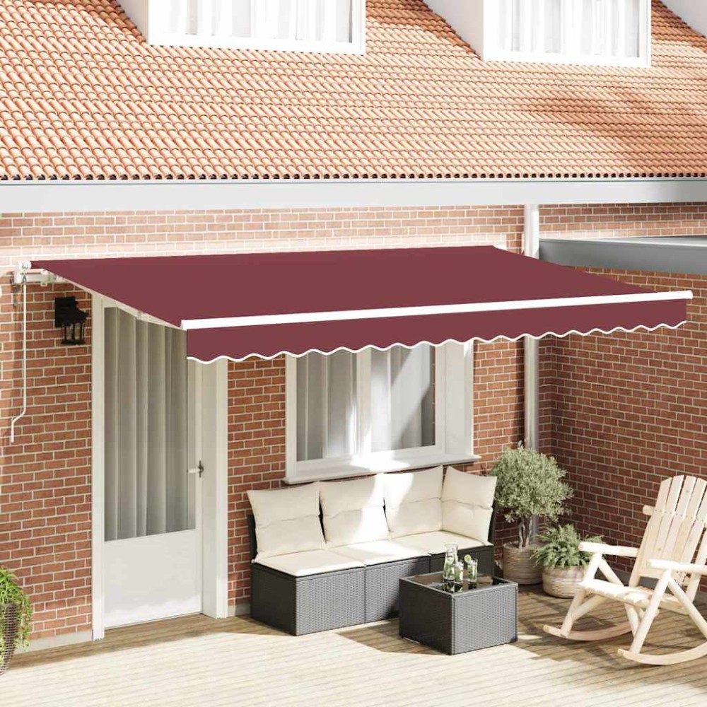 vidaXL Cortina Retractabilă Burgundy 400 x 200 cm