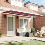 vidaXL Cortina Retractabilă Burgundy 400 x 200 cm