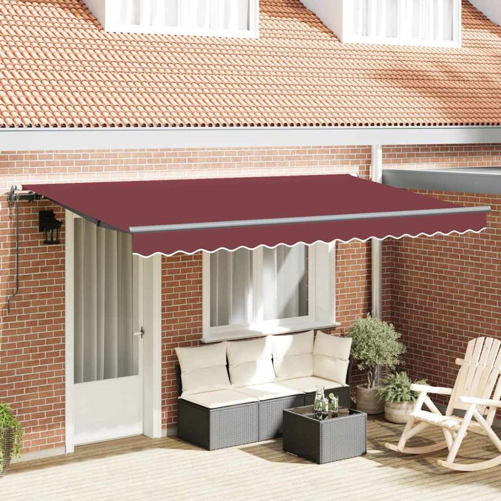 vidaXL Cortina Retractabilă Burgundy 400 x 200 cm