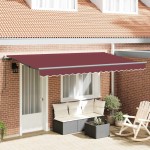 vidaXL Cortina Retractabilă Burgundy 400 x 200 cm