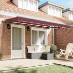 vidaXL Cortina Retractabilă Burgundy 400 x 200 cm
