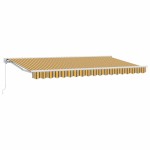 vidaXL Cortina Retractabilă Manual Galben și gri 400 x 200 cm