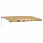 vidaXL Cortina Retractabilă Galben și gri 400 x 200 cm