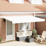 vidaXL Cortina Retractabilă Alb 400 x 200 cm Poliester și Aluminiu