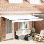 vidaXL Cortina Retractabilă Alb 400 x 200 cm Poliester și Aluminiu