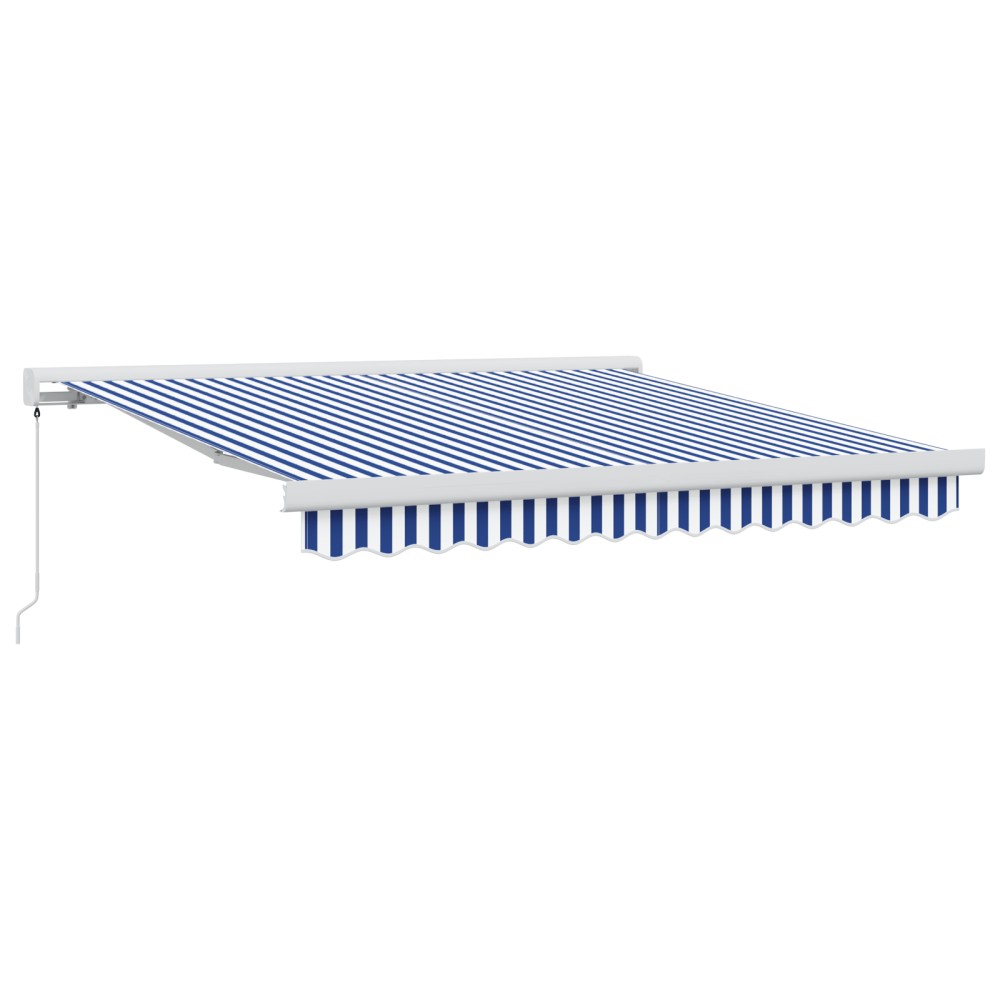 vidaXL Cortina Retractabilă Albastru și Alb 300 x 250 cm