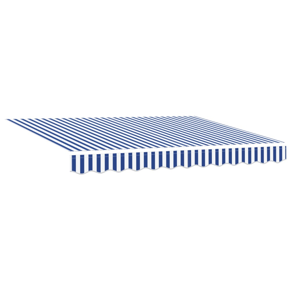 vidaXL Cortina Retractabilă Manual Albastru și alb 300 x 250 cm